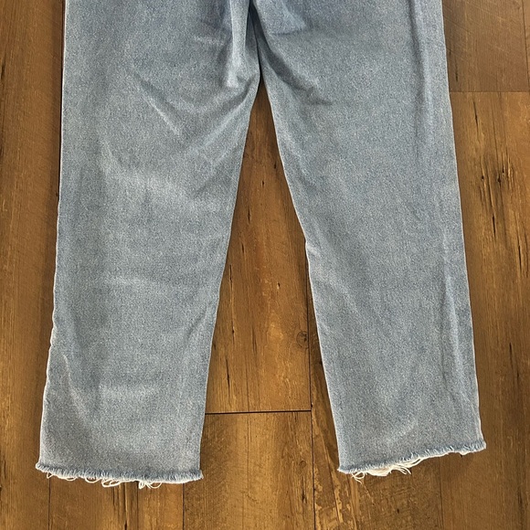PacSun High Rise Straight Leg Jeans Raw Hem Button Fly Light Wash Size 27 - Picture 9 of 12